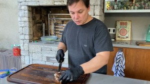 Churrasco com o Securato